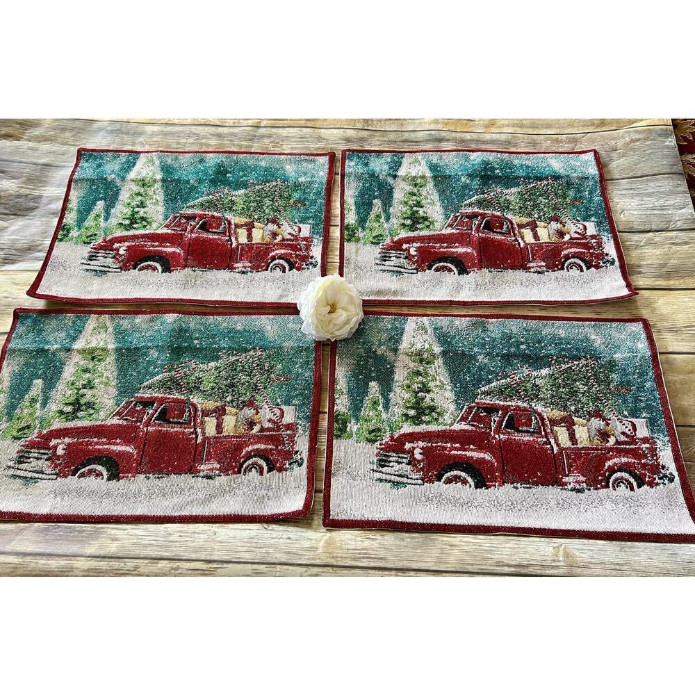 4-FESTIVE TAPESTRY PLACEMATS